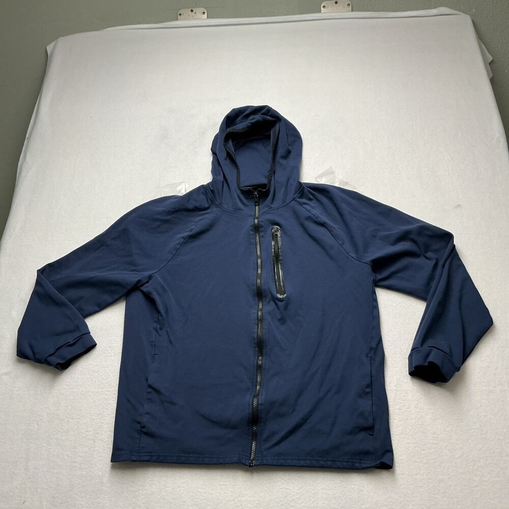 MEMBER'S MARK Men's Premium Stretch Luxe Full Zip Hoodie Navy Blue Size L, 4201